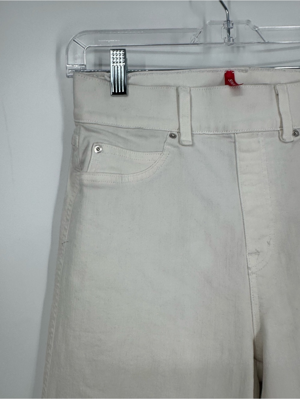 SPANX White Pull-On Wide Leg Denim Pants Size Medium - Picture 5 of 10
